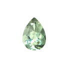 A loose 14x10mm pear green amethyst on a white background. This brilliant, pastel mint green amethyst, February's birthstone, is perfect for creating custom fine jewellery: including engagement rings, cocktail rings, or a striking birthstone pendant for a loved one born in February. The size is large, but small enough for use in everyday wearable jewellery - and is not limited to statement designs.